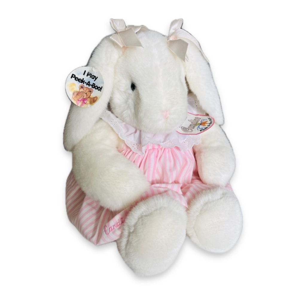 NWT 18” Mango Peek-A-Boo Pals Candice Bunny Plush Magnetic Paws Plush VTG